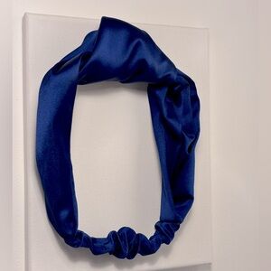 Blue satin headband